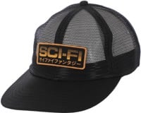 Sci-Fi Fantasy Mesh Snapback Hat - black